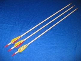 SET of 3 arrows with metal tip for bow and arrow
